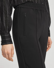 Chico's Discount Black Crepe Side-Zip Tapered Ankle Pants