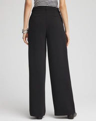 Chico's Sale Black Crepe Pleated Relaxed Pants