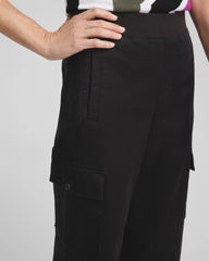 Chico's On Sale Black Cargo Straight Leg Cropped Pants