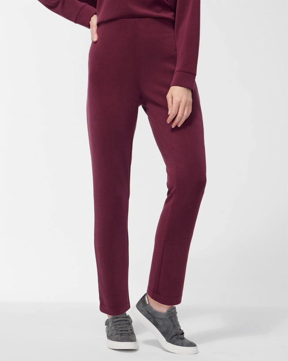 Chico's Outlet Deep Merlot Zenergy® Scuba Pull-On Pants