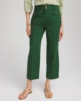 Chico's Online Palm Leaf Cropped Straight-Leg Pants