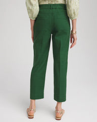 Chico's Online Palm Leaf Cropped Straight-Leg Pants