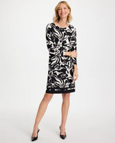 Chico's Discount Black Jersey Knit Boatneck Shift Dress