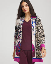 Chico's For Sale Blackened Burgundy Travelers™ Collection Artisanal Cardigan