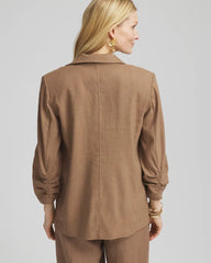 Chico's Outlet Teakwood Linen Stretch Blazer