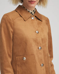 Chico's Online Burnt Sienna Suede Cropped Jacket