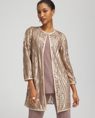 Chico's Discount Champagne Travelers™ Collection Champagne Sequins Jacket