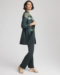 Chico's For Sale Darkest Spruce Travelers™ Collection Artisanal Crushed Reversible Jacket