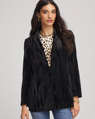 Chico's Sale Black Velvet Shawl Collar Blazer