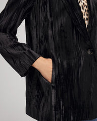 Chico's Sale Black Velvet Shawl Collar Blazer