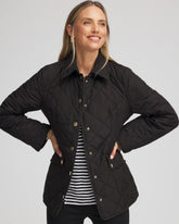 Chico's Online Black Quilted Barn Jacket