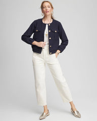 Chico's Outlet Midnight Waters Tweed Lady Jacket