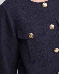 Chico's Outlet Midnight Waters Tweed Lady Jacket