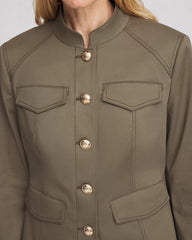 Chico's Sale Nettle Leaf Peplum Field Jacket