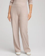 Chico's For Sale Light Taupe Heather Zenergy® Brushed Ribbed Pants