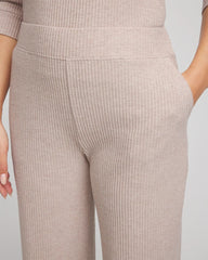 Chico's For Sale Light Taupe Heather Zenergy® Brushed Ribbed Pants