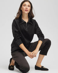 Chico's Discount Black Zenergy® Velour Pullover