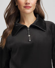Chico's Discount Black Zenergy® Velour Pullover