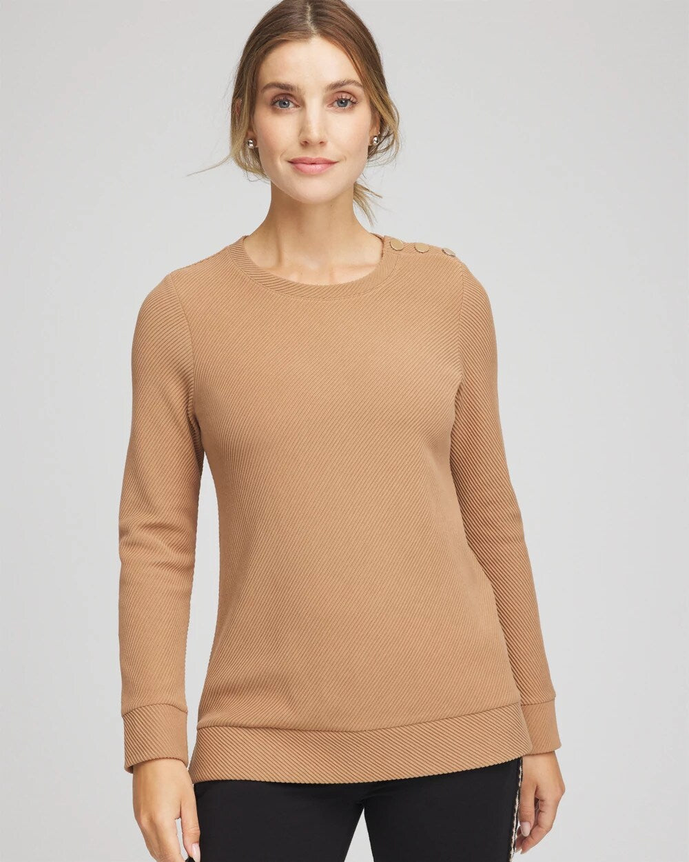 Chico's Sale Caramel Apple Zenergy® Ottoman Ribbed Tunic