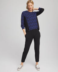 Chico's On Sale Dark Harbor Zenergy® Jacquard Bungee Top
