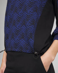 Chico's On Sale Dark Harbor Zenergy® Jacquard Bungee Top