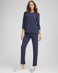Chico's On Sale Passport Blue Zenergy® Satin-Trim Tunic