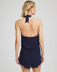 Chico's For Sale Navy Miraclesuit® Solid Piper Romper