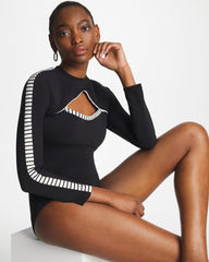 Chico's Sale Black/White Gottex Coco Long Sleeve One Piece
