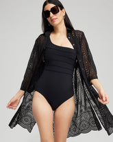 Chico's Online Black Shirt Dress Swim Coverup
