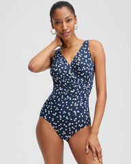 Chico's Discount Navy Miraclesuit Luminare Oceanus One Piece