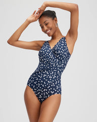 Chico's Discount Navy Miraclesuit Luminare Oceanus One Piece