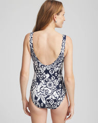 Chico's Sale Midnight And White Miraclesuit® Talavera Escape One PIece Swimsuit
