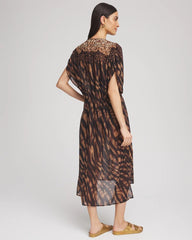 Chico's Sale Black/Brown Miraclesuit® Raya De Safari Kimono Cover-Up