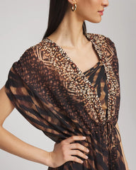 Chico's Sale Black/Brown Miraclesuit® Raya De Safari Kimono Cover-Up