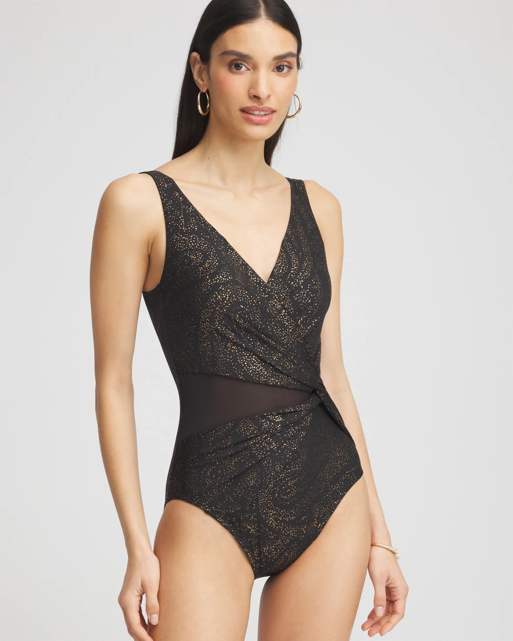 Chico's Outlet Black Miraclesuit® Brillante Circe One Piece Swimsuit