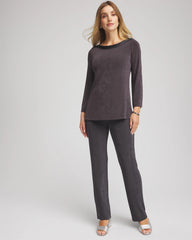 Chico's For Sale Serene Gray Travelers™ Koia Pearl Beaded Tunic