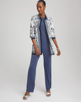 Chico's Sale Canyon Blue Travelers™ Collection Paisley Mesh Shirt Jacket