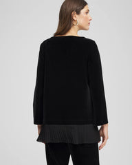 Chico's For Sale Travelers Black Travelers™ Chiffon Hem Velvet Tunic