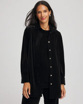 Chico's Online Travelers Black Travelers™ Velvet Button-Down Shirt