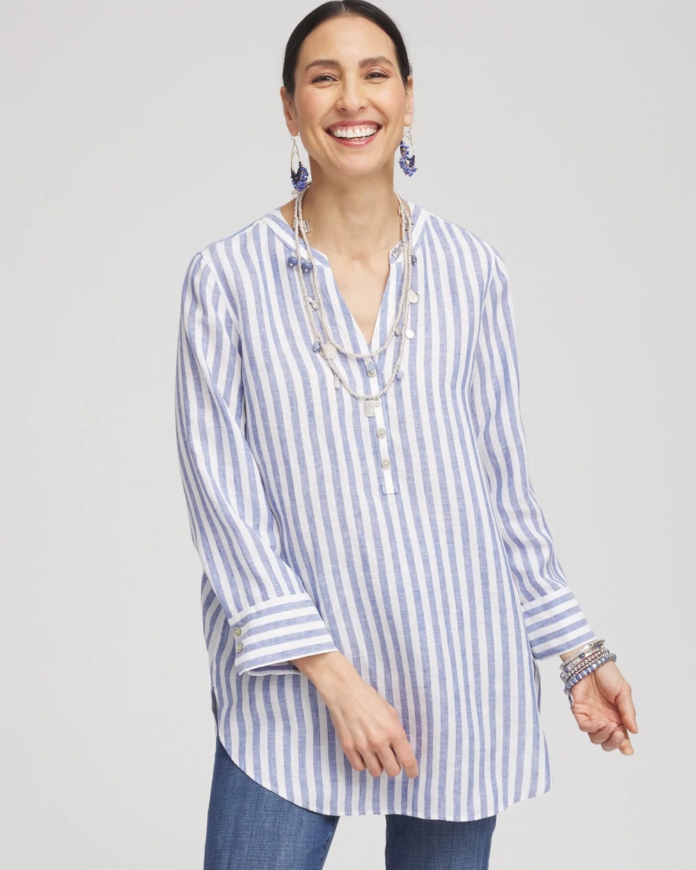 Chico's Sale Indigo No Iron™ Linen Tunic