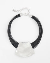 Chico's Sale Black/Silver Pendant Bib Necklace