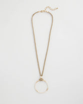 Chico's Online Neutral Large Open Pendant Necklace
