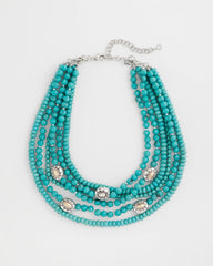 Chico's For Sale Turquoise Turquoise Multistrand Bib Necklace