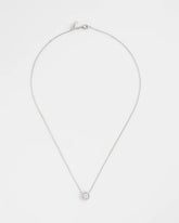 Chico's Outlet Silver Silver Tone Drop Stone Necklace