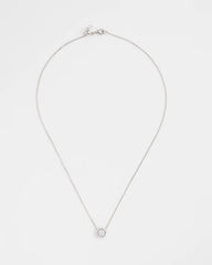 Chico's Outlet Silver Silver Tone Drop Stone Necklace