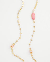 Chico's Discount Pink Pink Accent Long Single Strand Necklace