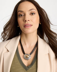 Chico's On Sale Mixed Metals Mixed Metal Pendant Necklace