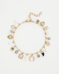 Chico's Online Gold Lucky Charm Short Necklace