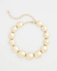 Chico's Discount Gold Gold Pebble Collar Necklace