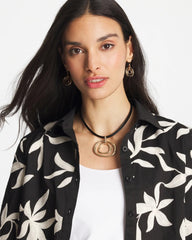 Chico's Online Gold Gold Tone Rings Pendant Necklace